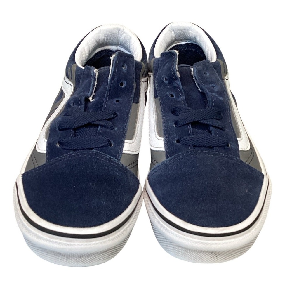 Vans Old Skool Kids 13.5 Navy Blue Flame Sneakers Youth Skate Shoes‎ EU 31 - Picture 9 of 11